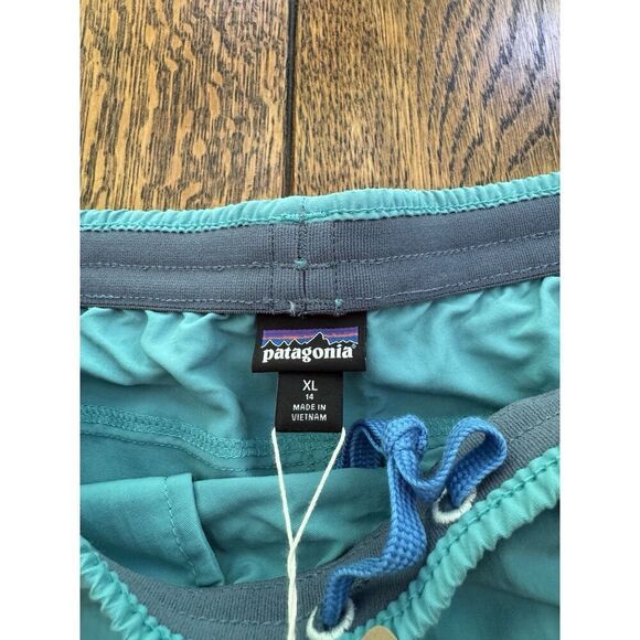 Patagonia Kids' 4" Baggies Shorts Unlined Subtidal Blue Size XL (14) NWT - Picture 6 of 6